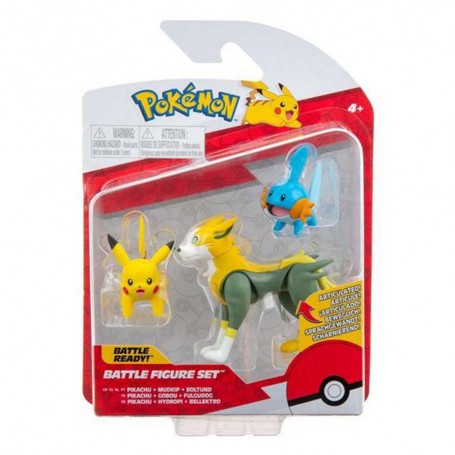 Pikachu Fulgudog et Gobou Figurine Battle Figure Set Pokémon