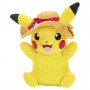 Pikachu chapeau d'été Seasonal Summer Peluche Pokémon - 20cm