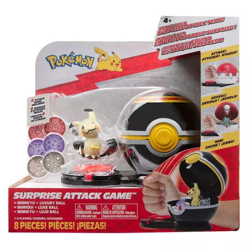 Poké Ball Attaque Surprise Bandai : Jeu De Combat Pokémon Aléatoire Pour 2 Joueurs